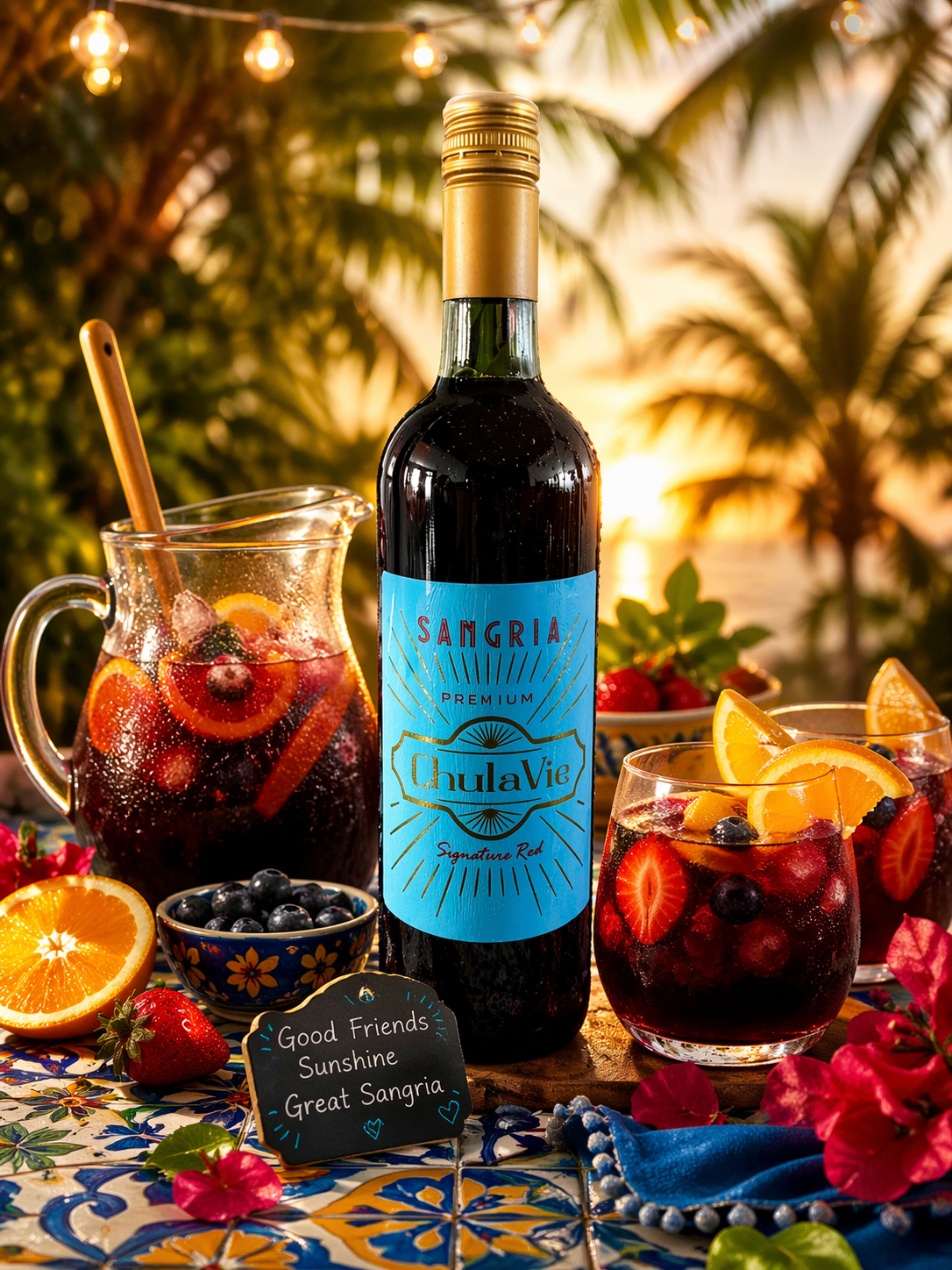 ChulaVie Premium Signature Red sangria bottle